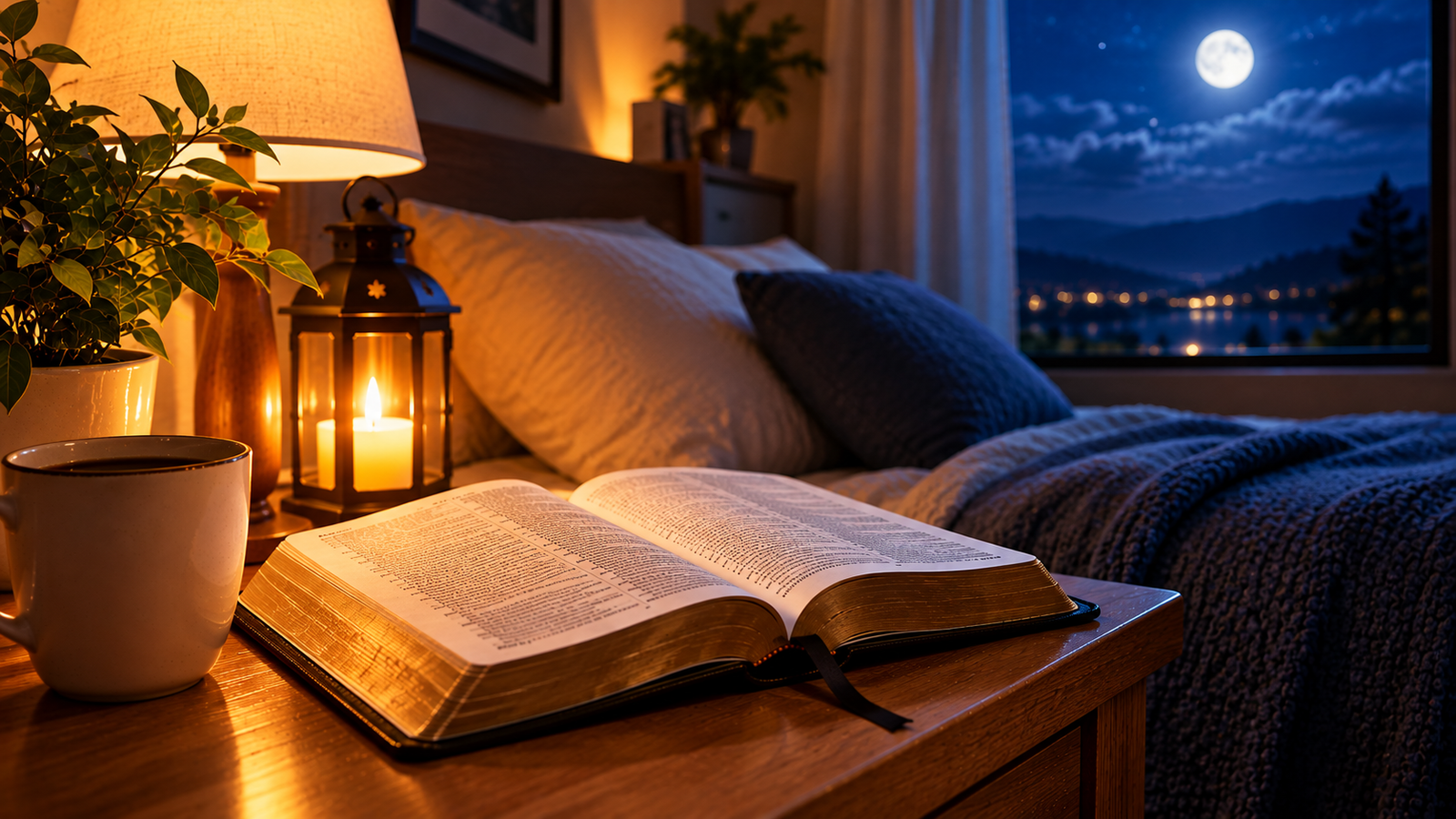 Oração da noite com salmo: encontre paz e proteção antes de dormir